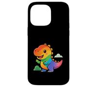 Rainbow Dino Adventure. Adorable Dinosaure Kawaii Coque pour iPhone 14 Pro Max