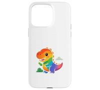 Rainbow Dino Adventure. Adorable Dinosaure Kawaii Coque pour iPhone 15 Pro Max