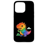 Rainbow Dino Adventure. Adorable Dinosaure Kawaii Coque pour iPhone 15 Pro Max
