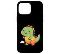 Rainbow Dino Adventure. Adorable Dinosaure Kawaii Coque pour iPhone 16 Pro Max