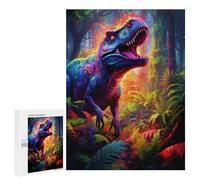 Rainbow Dinosaur in Jungle Puzzle 1000 Pièces Educa Jouet en Bois Cadeau Unique Décoration Intérieure Jeu Éducatif Challenge Toy Adultes Et Enfants À Partir De 14 Ans 500 PCS