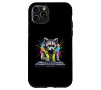 Rainbow DJ Monkey avec lunettes de soleil Casque EDM Musique Drôle Coque pour iPhone 11 Pro