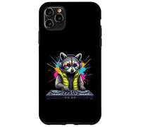 Rainbow DJ Monkey avec lunettes de soleil Casque EDM Musique Drôle Coque pour iPhone 11 Pro Max