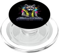 Rainbow DJ Monkey avec lunettes de soleil Casque EDM Musique Drôle PopSockets PopGrip pour MagSafe
