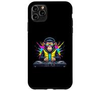 Rainbow Dj Monkey Music Funny Monkey Casque audio Coque pour iPhone 11 Pro Max
