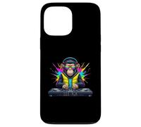 Rainbow Dj Monkey Music Funny Monkey Casque audio Coque pour iPhone 13 Pro Max
