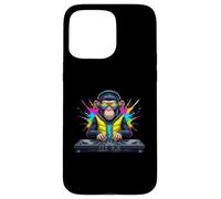 Rainbow Dj Monkey Music Funny Monkey Casque audio Coque pour iPhone 15 Pro Max