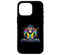 Rainbow Dj Monkey Music Funny Monkey Casque audio Coque pour iPhone 16 Pro