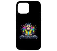 Rainbow Dj Monkey Music Funny Monkey Casque audio Coque pour iPhone 16 Pro Max