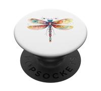 Rainbow Dragonfly for Women Biology Teacher Unique Grandma PopSockets PopGrip Adhésif