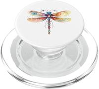 Rainbow Dragonfly for Women Biology Teacher Unique Grandma PopSockets PopGrip pour MagSafe