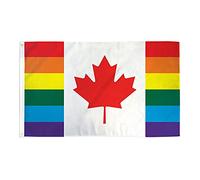 Rainbow Du Canada Drapeaux Décoratifs D'Extérieur 90X150Cm Couleurs Éclatantes Drapeaux De Jardin Personnalisée Bannière De Décoration Extérieure Pour Maison Vacances Toutes Les Saisons