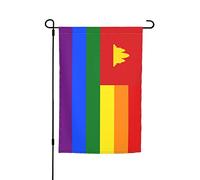 Rainbow Du Kampuchéa Démocratique Drapeau De Cour Durable Drapeau De Jardin Double Face Bannière Pour Fêtes Dortoirs Vacances 30X45cm