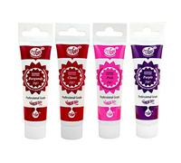 Rainbow Dust ProGel Cake Paste Professional Food Colouring Pink & Purple 4 Set