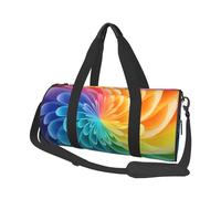 Rainbow Dynamic - Sac de voyage rond pliable pour le week-end, le week-end, le sport, la gym, noir, taille unique, Noir , Taille unique