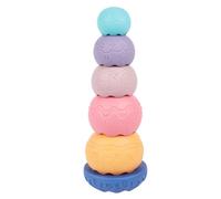 Rainbow Empilable Toys sensoriels sensoriels | Apprentissage préscolaire doux Blocs de construction d'habiletés motrices pour filles et garçons