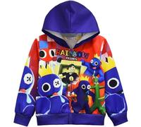 Rainbow Enfants Friends Sweat à Capuche GarçOns Filles,Weat Graphique Impression 3d Amusant,Pull à Manches Longues,Costume ThèMe Cosplay,Carnaval Mascarade NoëL FêTe Des Enfants Halloween Bleu
