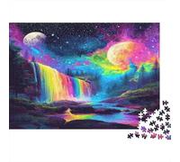 Rainbow Falls Puzzle 1000 Pièces en Carton Épais Et Robuste, Puzzles De Casse-tête défi De Jeu Éducatif pour Un Moment De Complicité, Cadeau d'anniversaire Parfait 70x50cm