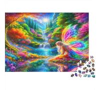 Rainbow Feathered Hibou Puzzle 1000 Pièces, Oiseau aux Plumes Arc-en-Ciel coloré, Jeu de création et logique, décoration Murale