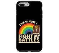 Rainbow Fight My Battles Bible Christian Coque pour iPhone 7 Plus/8 Plus