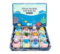 Rainbow Fizzy Bomb Set - 12 Pieces Gentle Refreshing Colorful Collection, Surprise Toys Included, Skin Safe Formula, Fun Dissolving Effect, Fragrant Relaxing Experience | Teen Family Friends Boys Girl