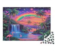 Rainbow forêt Casse-tête 1000 Pièces avec Découpe De Précision, Jeu De Puzzles en Lot Puzzle De Développement Cognitif pour Une Activité Intergénérationnelle, Le Puzzle Le 38x26cm/1000pcs