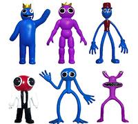 Rainbow Friends Figure Model, Figurines de Personnages de Dessin Animé Populaires Desk Ornaments d'halloween Noël Figure Cake Toppers Cadeau pour Enfants Fans de Jeux 8-11cm (6PCS-Suit)