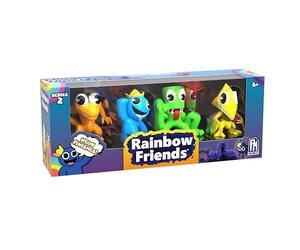 Rainbow Friends Phatmojo Lot de 4 mini néons (2,5 pouces de haut, série 2), Rainbow Friends, TOY_FIGURE, plastique, 4 unités