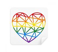 Rainbow Gay Lesbian Modeling Heart LGBT Lot de 2 Chiffons de Nettoyage pour écran de téléphone en Daim