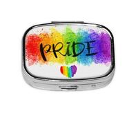 Rainbow Gay Pride LGBTQ Pilulier 2 compartiments Organiseur portable