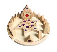 Rainbow Gem Blocks - Wood 29x29x2.8cm | Wooden Early Learning Stacking Blocks | Sparkling Educational Cognitive Development Toy Ornament for Kids Preschool Home Play