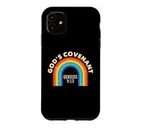 Rainbow God's Covenant Genèse 9:13 Bible Christian Lover Coque pour iPhone 11