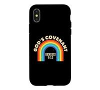 Rainbow God's Covenant Genèse 9:13 Bible Christian Lover Coque pour iPhone X/XS