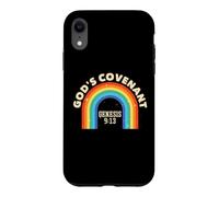 Rainbow God's Covenant Genèse 9:13 Bible Christian Lover Coque pour iPhone XR