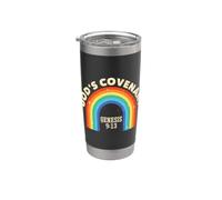 Rainbow God's Covenant Genèse 9:13 Bible Christian Lover Gobelet isotherme en acier inoxydable double paroi