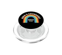 Rainbow God's Covenant Genèse 9:13 Bible Christian Lover PopSockets PopGrip pour MagSafe