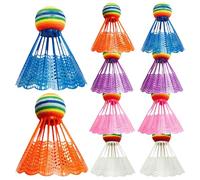 Rainbow Head Badminton - Durable Nylon Rainbow Badminton Navette | Vibrant Rainbiow Badmintons Set pour L'entraînement | Outil De Pratique du Sport Multifonctionnel Convient Aux, Princip