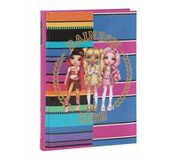 RAINBOW HIGH Agenda scolaire 2024-2025 officiel Rainbow High, Agenda 12 mois, idéal pour l'école primaire ou média, couverture rembourrée plastifiée, pages imprimées en couleur, 13 x 17,8 cm, rose