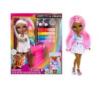 MGA Entertainment Poupée Rainbow High Air Brush & Create – Kit airbrush, marqueurs lavables