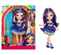 RAINBOW HIGH Be Dazzling - Genevieve Bleue - Poupée Mannequin Bleue de 28 cm avec Outil d'Éblouissement, Pierres Précieuses Scintillantes et Accessoires de Stylisme