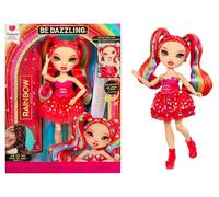Rainbow High Be Dazzling - Vivienne Rouge - Poupée Mannequin Rouge de 28 cm avec Outil d'Éblouissement, Pierres Précieuses Scintillantes et Accessoires de Stylisme