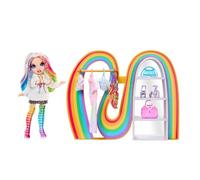 RAINBOW HIGH Coffret Amaya's Rainbow Closet - avec Poupée Rainbow Exclusive, Tenue, Chaussures, Sacs À Main, Cintres, Porte-vêtements, Étagères, Cadeau Amusant dès 4 Ans