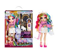 Rainbow High Creative Crystals Amaya - Poup e mannequin Rainbow 11 avec accessoire en cristal, kit de fabrication de bagues pour vous, bricolage,