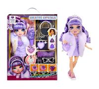 RAINBOW HIGH Creative Crystals Violet - Poupée Mannequin Violette de 28 cm avec Kit DIY Accessoire en Cristal, Bague pour Vous, Jeu de Résine, Cadeau pour Enfants de + de 8 Ans, Non Comestible
