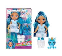 MGA Entertainment Poupée Rainbow High Littles Sapphire – 14 cm, chien, ailes interchangeables (bleu)