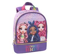 RAINBOW HIGH - Mini sac à dos scolaire et temps livre unisexe, sac à dos décontracté pour garçons et filles - 22x10x33h cm, aubergine, Taglia unica, Décontracté