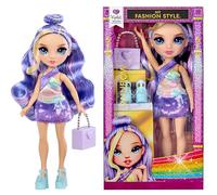 RAINBOW HIGH My Fashion Style Doll - Violet - Poupée Mannequin Violette de 28 cm avec Tenue, Sac à Main et Chaussures, Jouet articulé, À Collectionner, Jouet pour Enfants dès 4 Ans