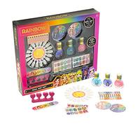 Rainbow High Nail Art Set, Kit d'ongles pour Filles avec Vernis à Ongles colorés et séparateurs d'orteils, Autocollants à Paillettes Arc-en-Ciel, Gemmes 3D - Nice Group