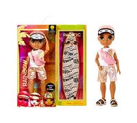 Rainbow High Pacific Coast-FINN Rosado - Poupée Mannequin garçon avec 1 Tenue, 1 Planche de Surf & 1 Socle - avec des Accessoires de Piscine, 1 Sacoche & + -À Offrir, 6 Ans +, 581888EUC
