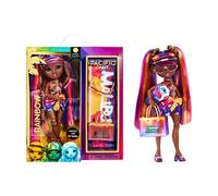 Rainbow High Pacific Coast-PHAEDRA WESTWARD - Poupée mannequin couleur coucher de soleil avec 1 tenue, des jambes interchangeables & 1 socle - Avec 1 serviette, 1 sac & + -À offrir, 6 ans +, 578369EUC